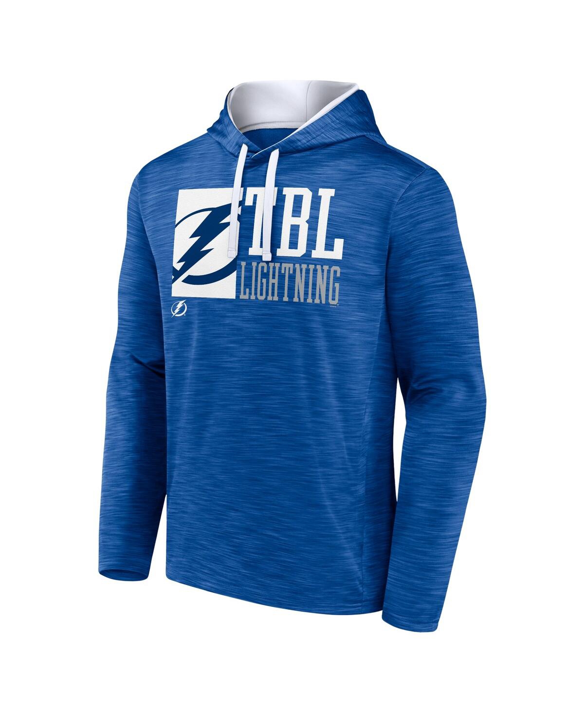 Fanatics Men's Tampa Bay Lightning Never Quit Pullover Hoodie In Blue,white