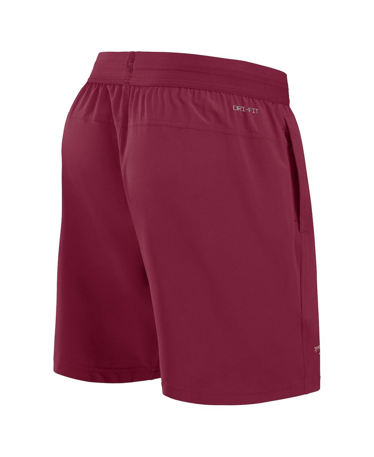 Nike Men'sFlorida State Seminoles 2024 Sideline Performance Shorts - Garnet, Gold