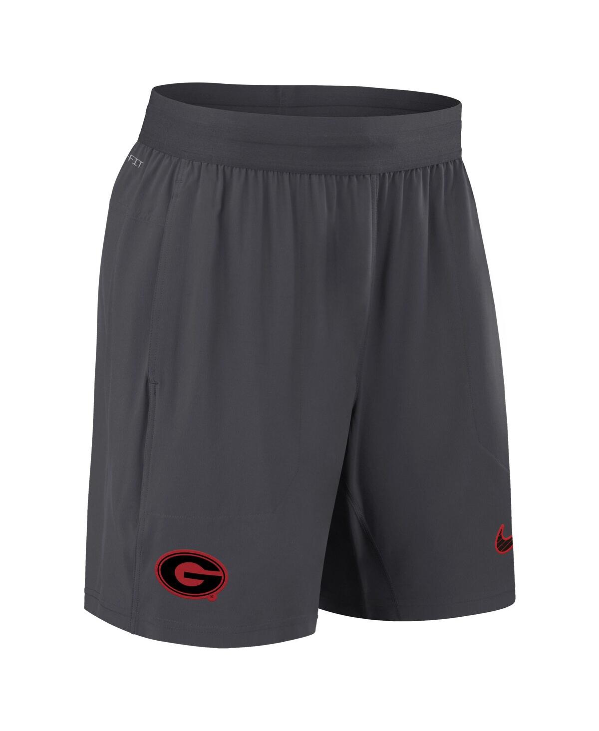 Nike Men'sGeorgia Bulldogs 2024 Sideline Performance Shorts - Anthracite, Red