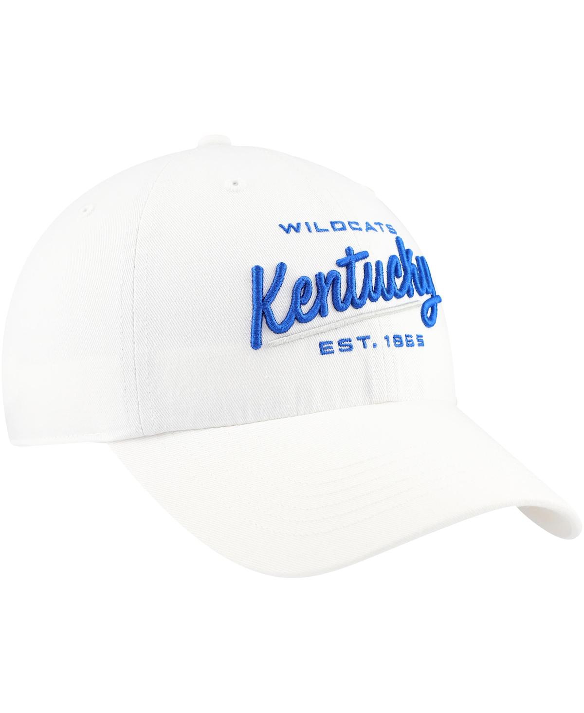 47 Brand Women's White Kentucky Wildcats Sidney Clean Up Adjustable Hat In White