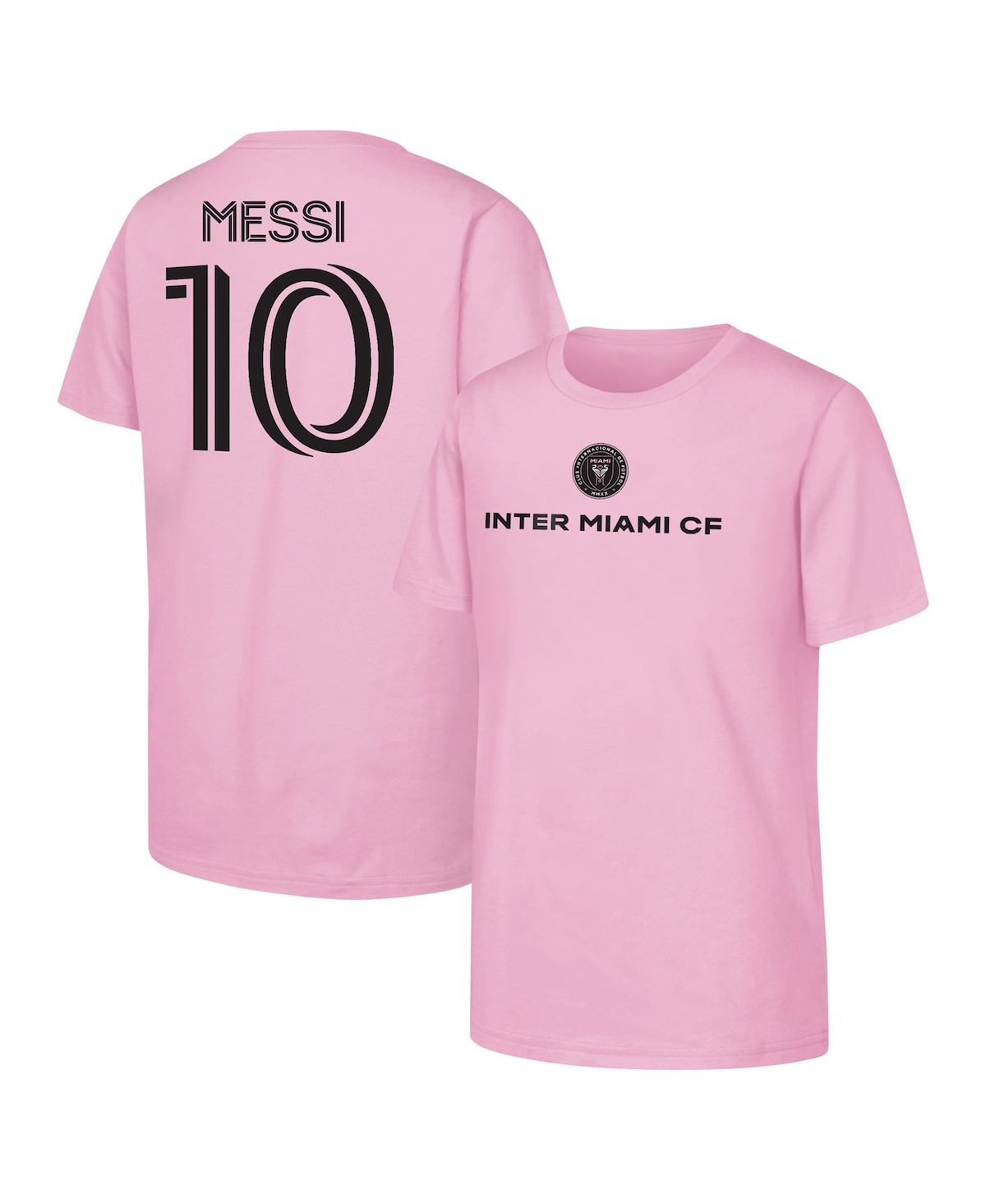 Outerstuff Lionel Messi Preschool Pink Inter Miami Cf Name Number T-shirt