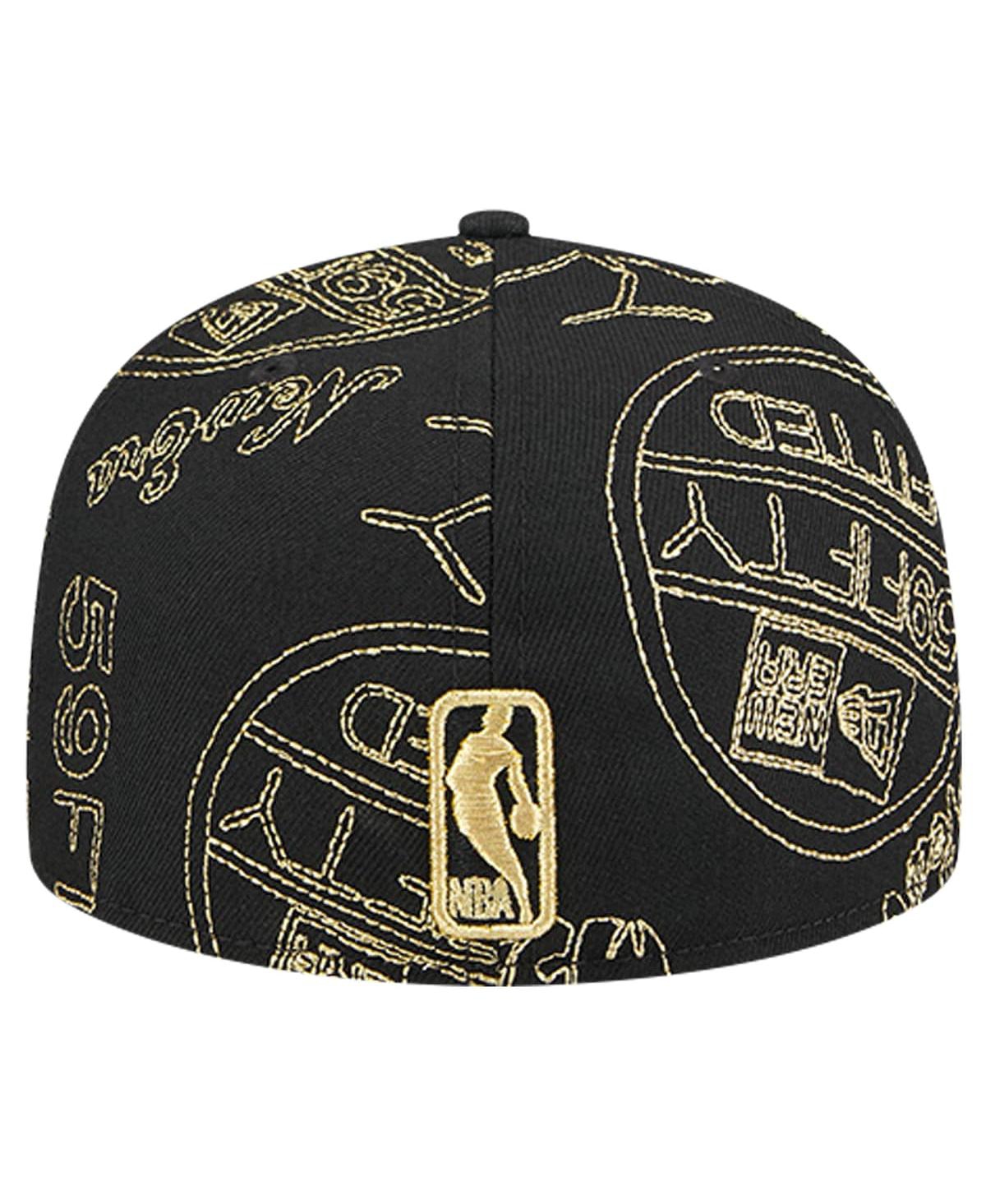 NEW ERA MEN'S MIAMI HEAT 59FIFTY DAY ALLOVER PRINT STENCIL FITTED HAT 