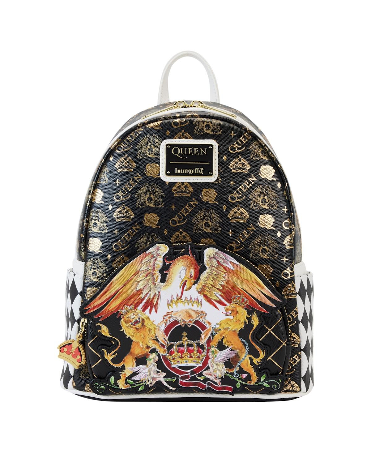 Loungefly Queen Logo Crest Mini Backpack In Black