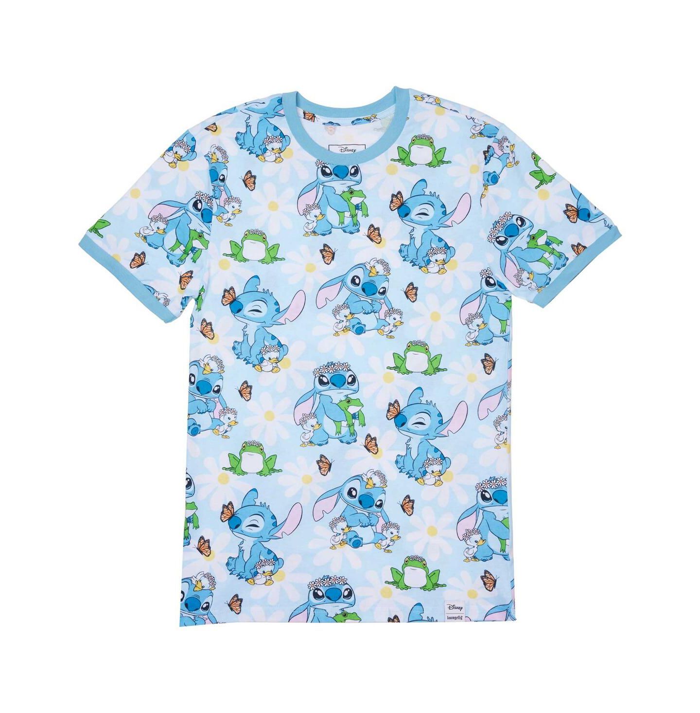 Футболка Loungefly Light Lilo and Stitch Springtime Daisy Allover Print — фото 2