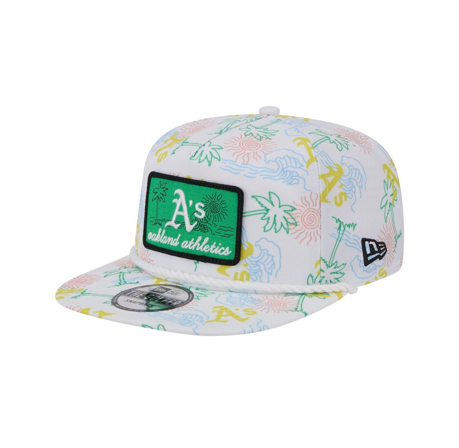 Men's White Oakland Athletics Islander Golfer Snapback Hat