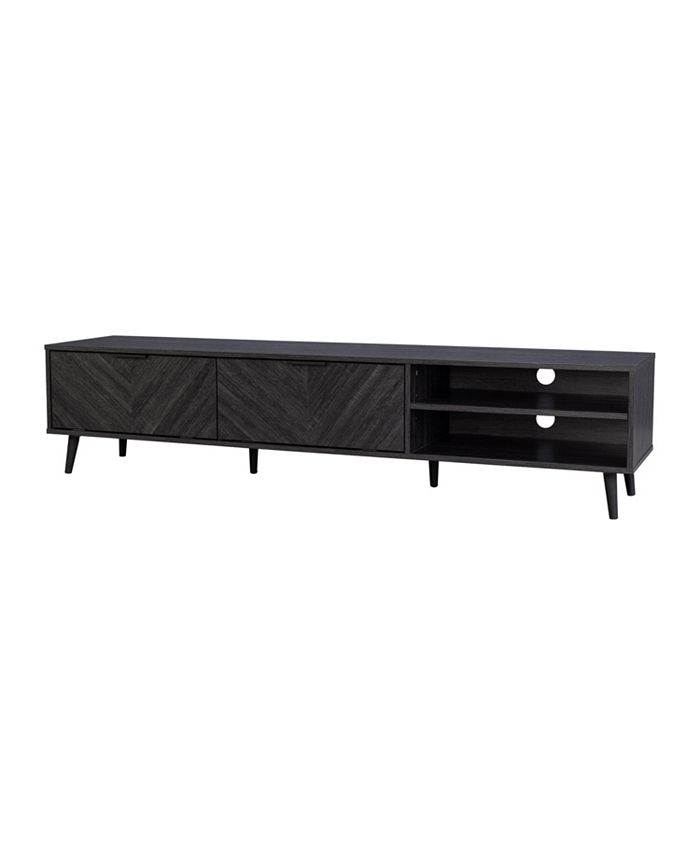 Amber & Emily TV Stand with Doors and Open Shelves for TVs up to 85" Macy's
