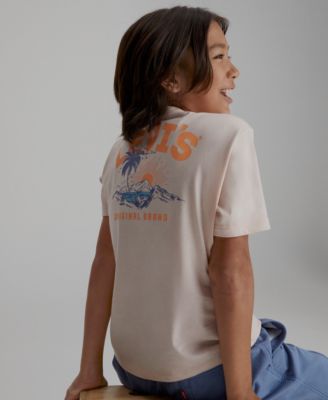 Levis Big Boys Scenic Summer Tee and Skinny Fit Dobby Shorts