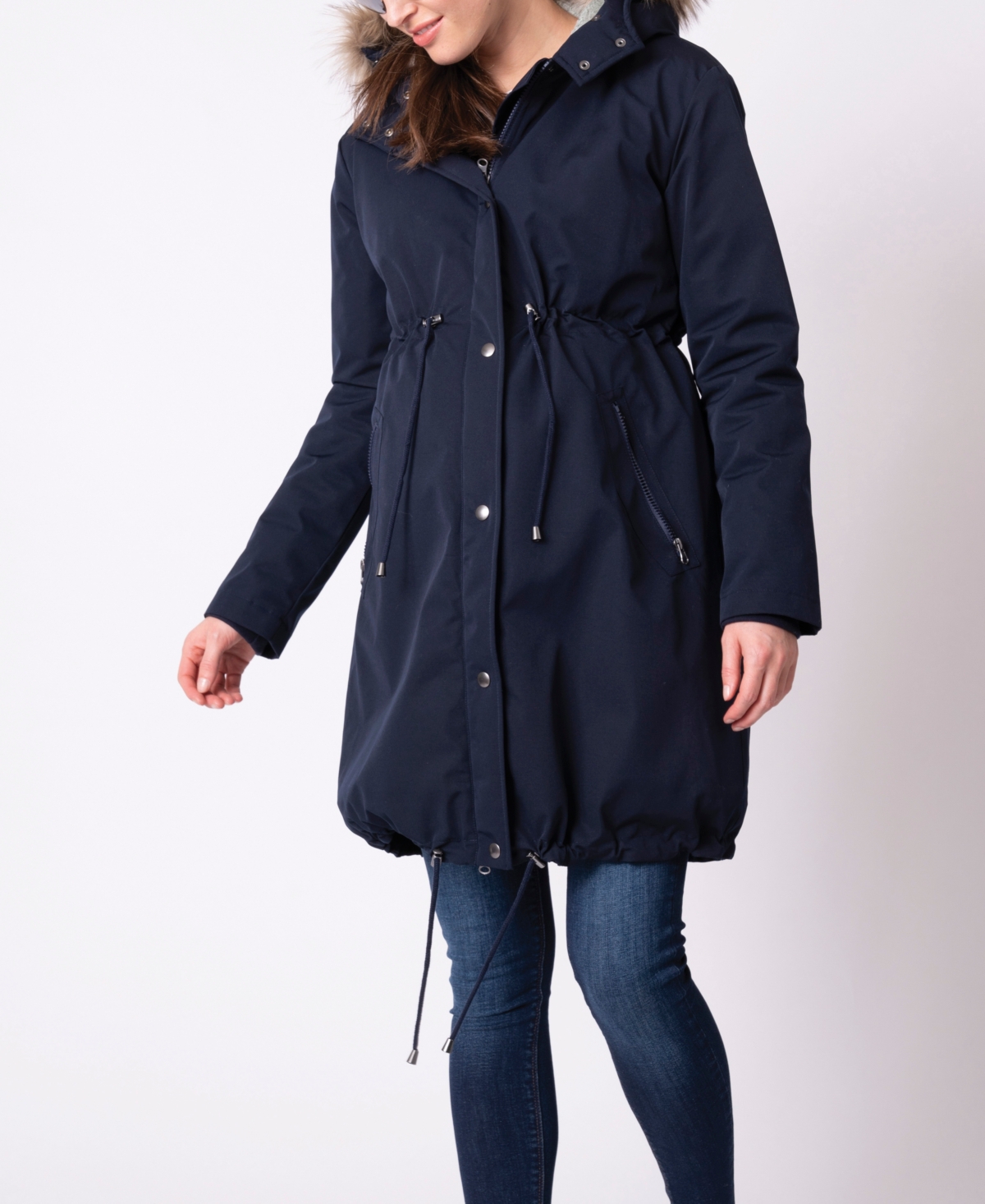 Seraphine Women's 3 In 1 Winter Maternity Jacket In Navy