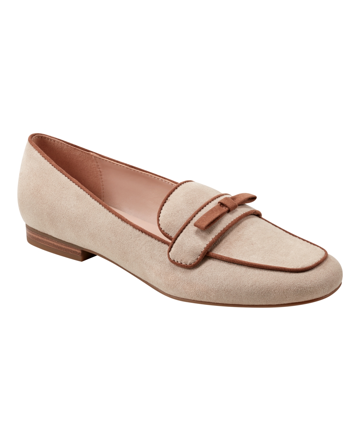 Women's Meonna Square Toe Bow Detail Loafers - Light Natural