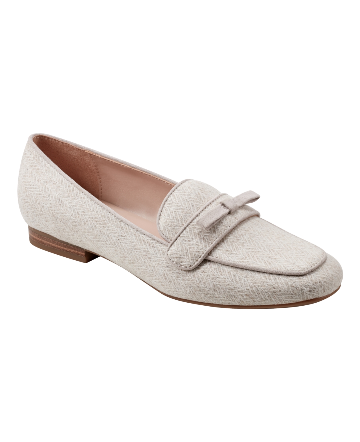 Women's Meonna Square Toe Bow Detail Loafers - Ivory