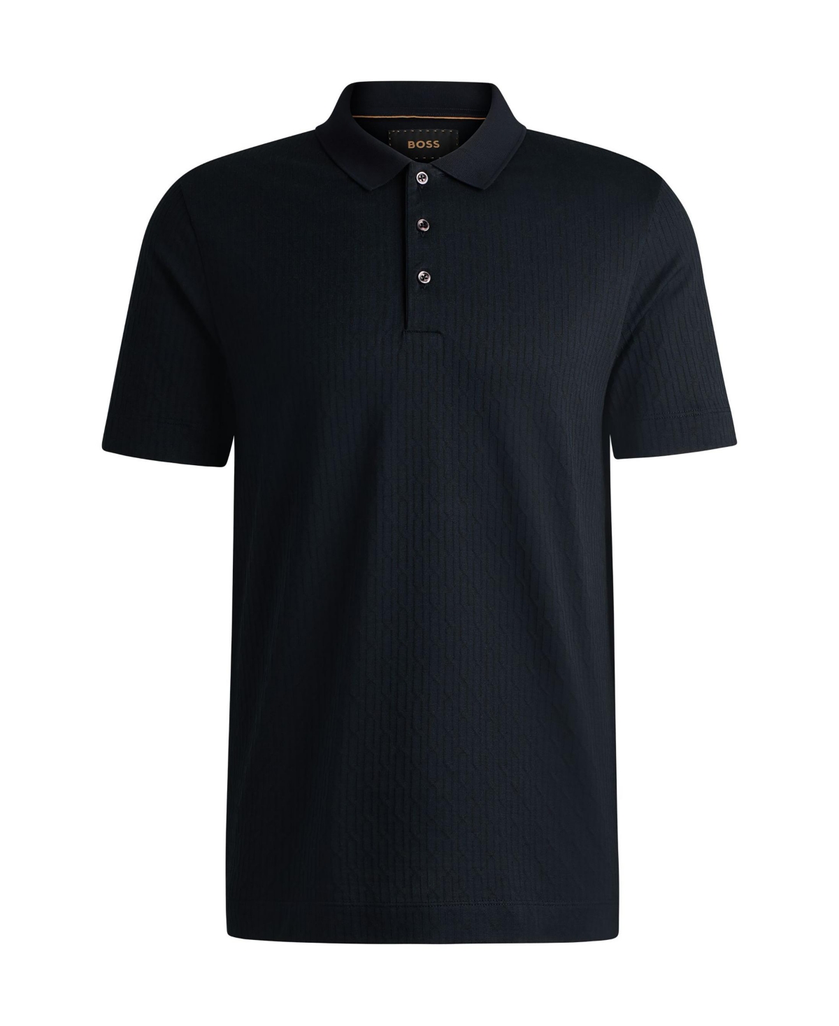 Boss by Hugo Boss Men's Quilted Cotton and Silk Regular-Fit Polo Shirt