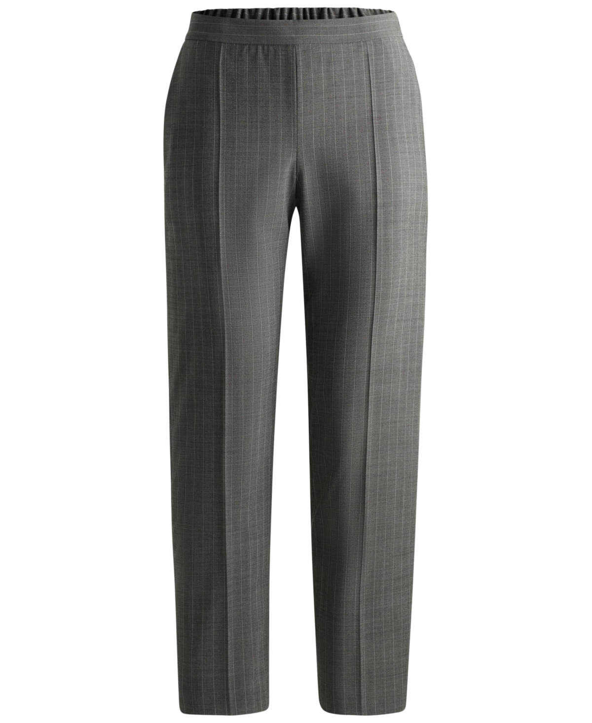 Hugo Boss Boss By  Women's Striped Regular-fit Trousers In Open Misc