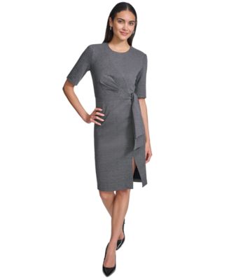 Calvin klein tie front shirt dress best sale