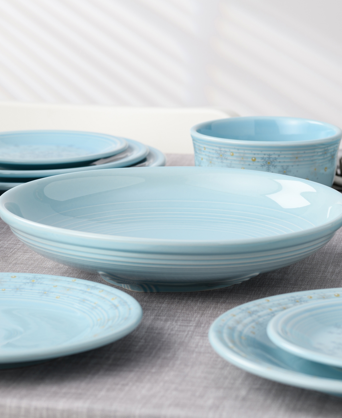 Fiesta Sky Snowflake Classic Salad Plate, Exclusively At Macy's In Open Blue