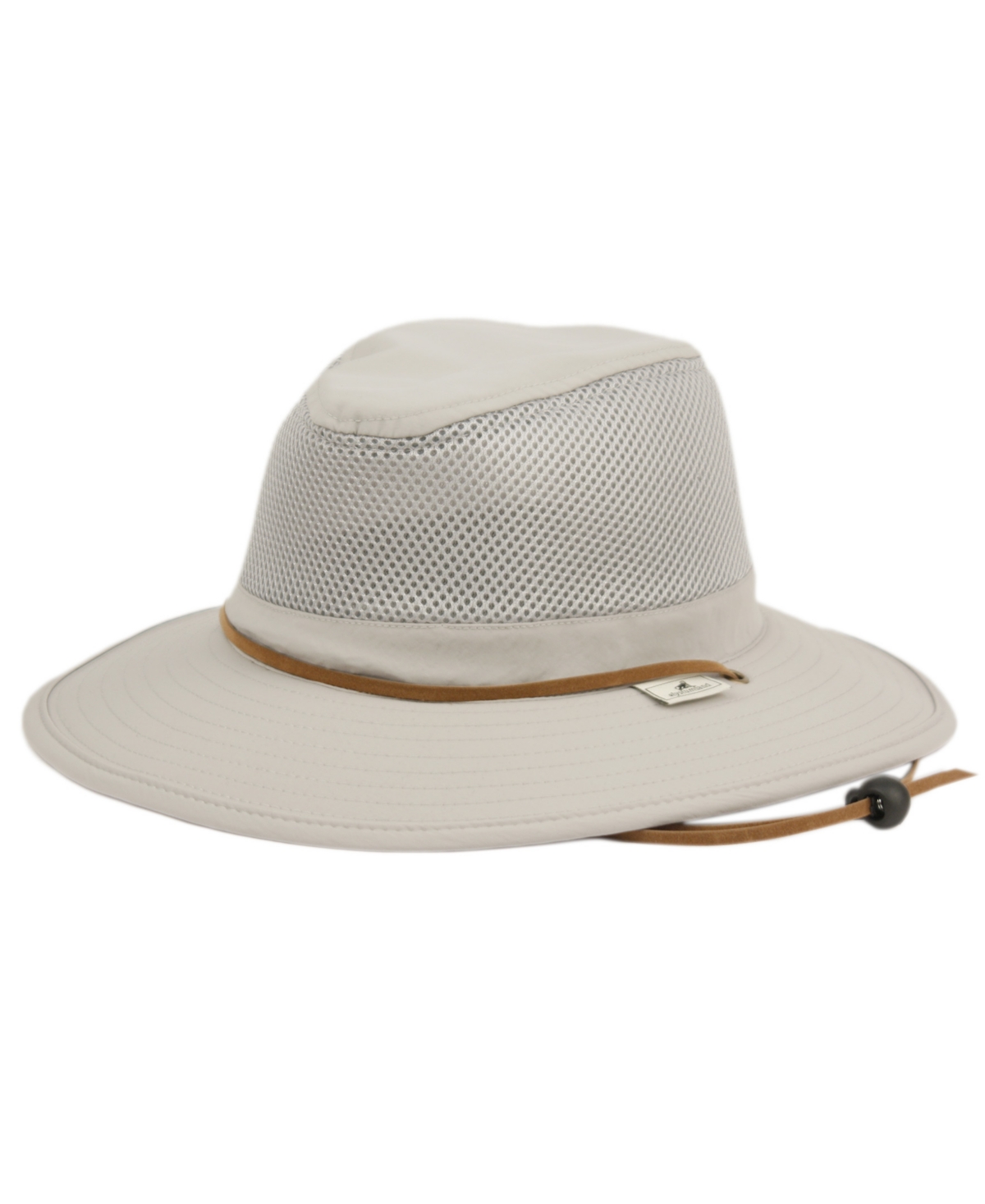 Outdoor Safari Mesh Sun Hat with Chin Cord - Gray