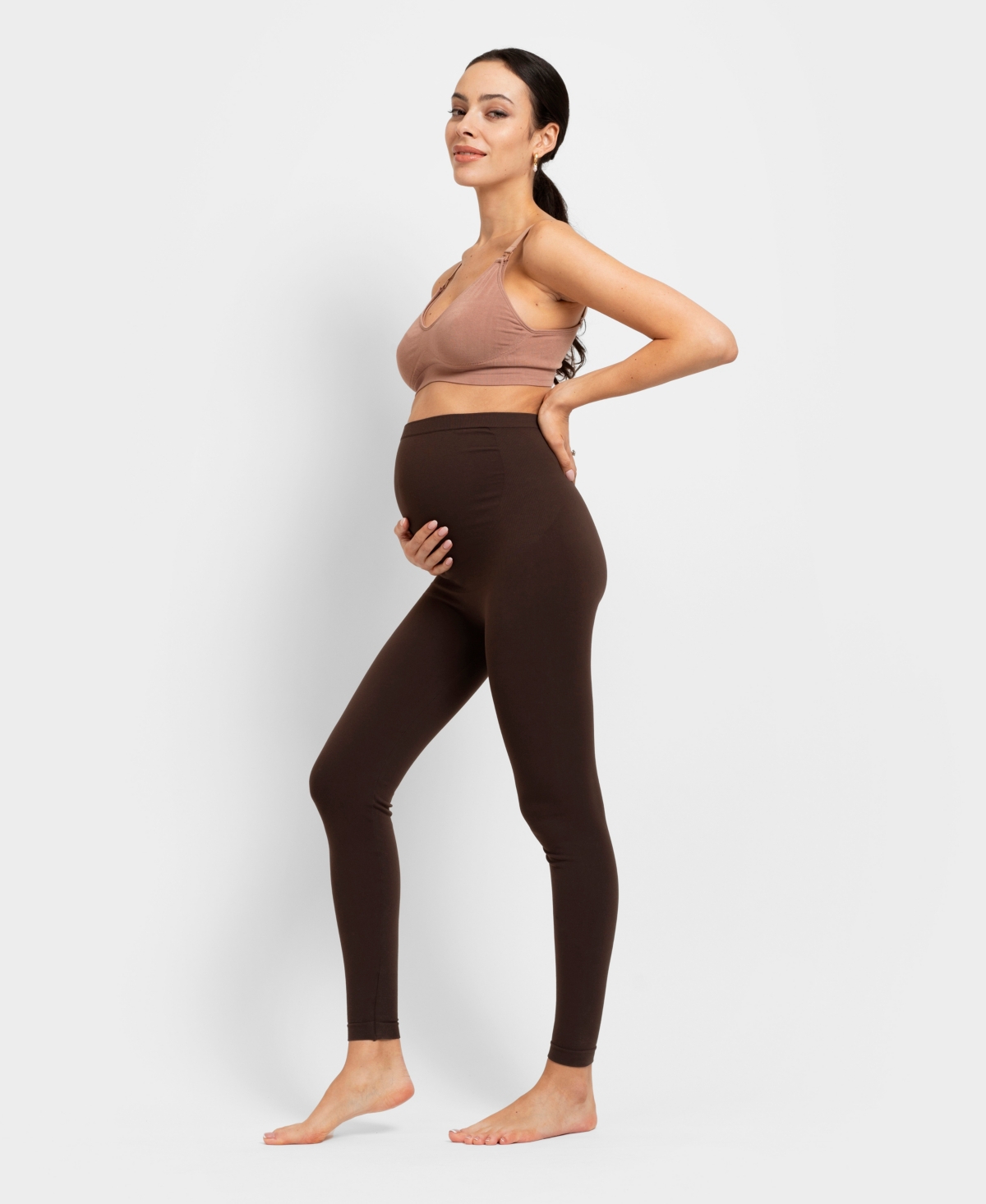 Shop Seraphine Women's Over Bump Legging In Mocha