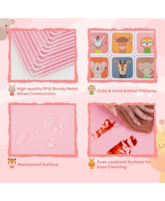 12-Cube Kids Wardrobe Baby Dresser Bedroom Armoire Clothes Hanging Closet with Door