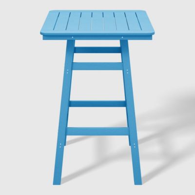 5-Piece HDPE Outdoor Patio Dining Bar Bistro Table Set with Bar Stools