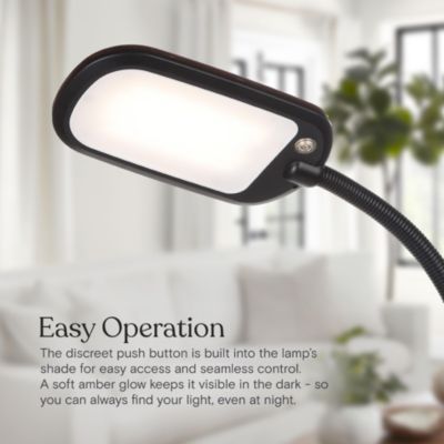 Litespan 53" Dimmable LED Reading Task Lamp with Height Adjustable Gooseneck