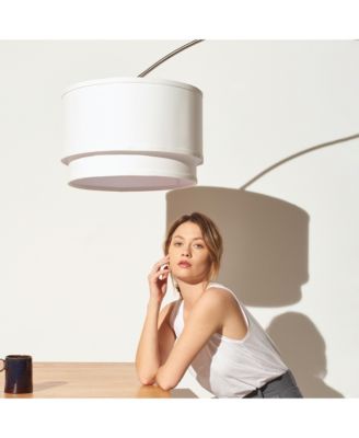 Mason 81" LED Contemporary Arc Floor Lamp with Marble Base, Bulb Included