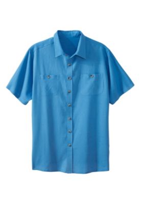 Big & Tall Short-Sleeve Linen Shirt
