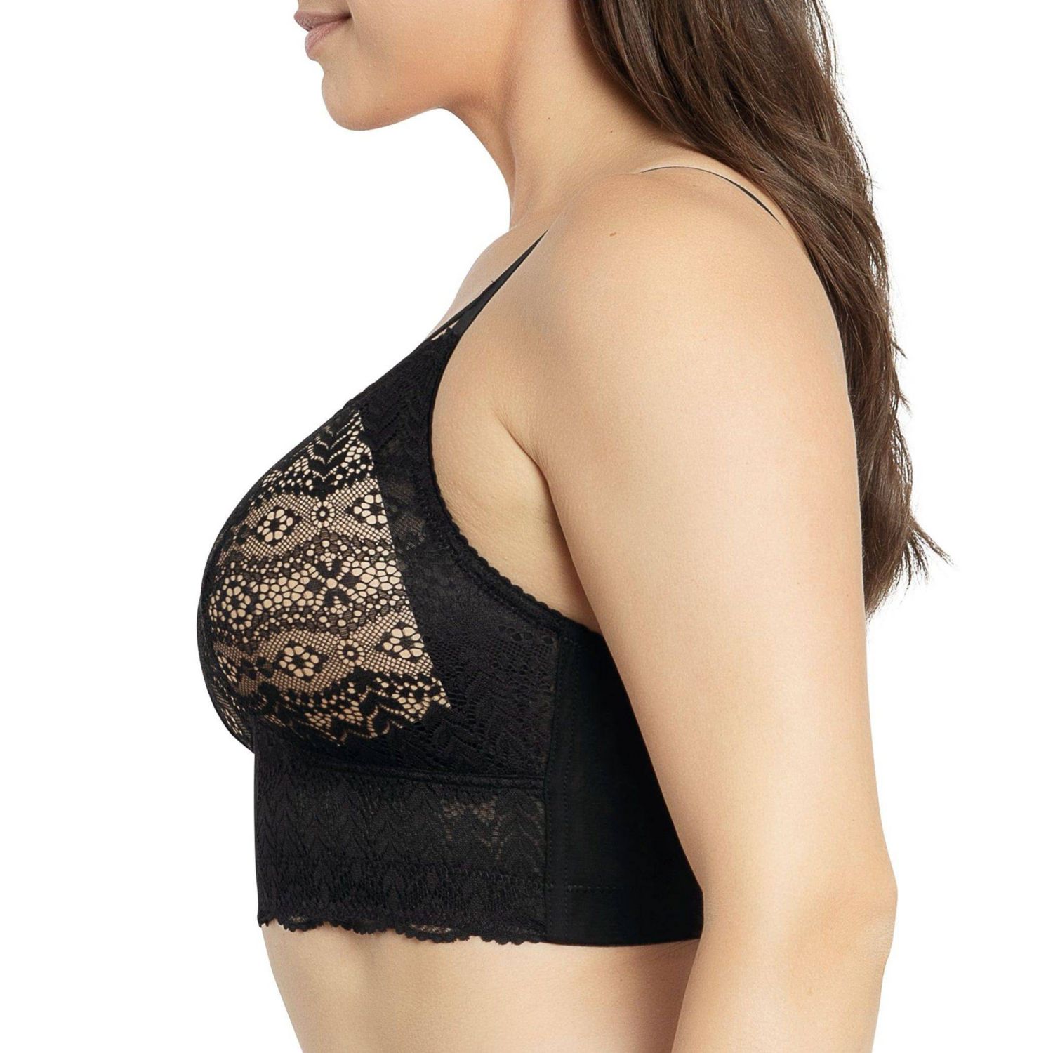 Women's Mia Wire-Free Padded Lace Bralette, Sandstone, 40H