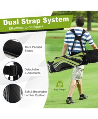 Golf Stand Bag Lightweight and Portable Golf Cart Bag with Shoulder Strap