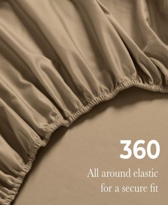 650-TC Egyptian Cotton Solid Deep Pocket Sheet Set, Queen