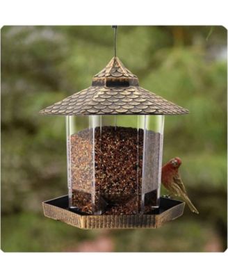 Gazebo Bird Feeder for Outdoor & Garden, Antique Finish