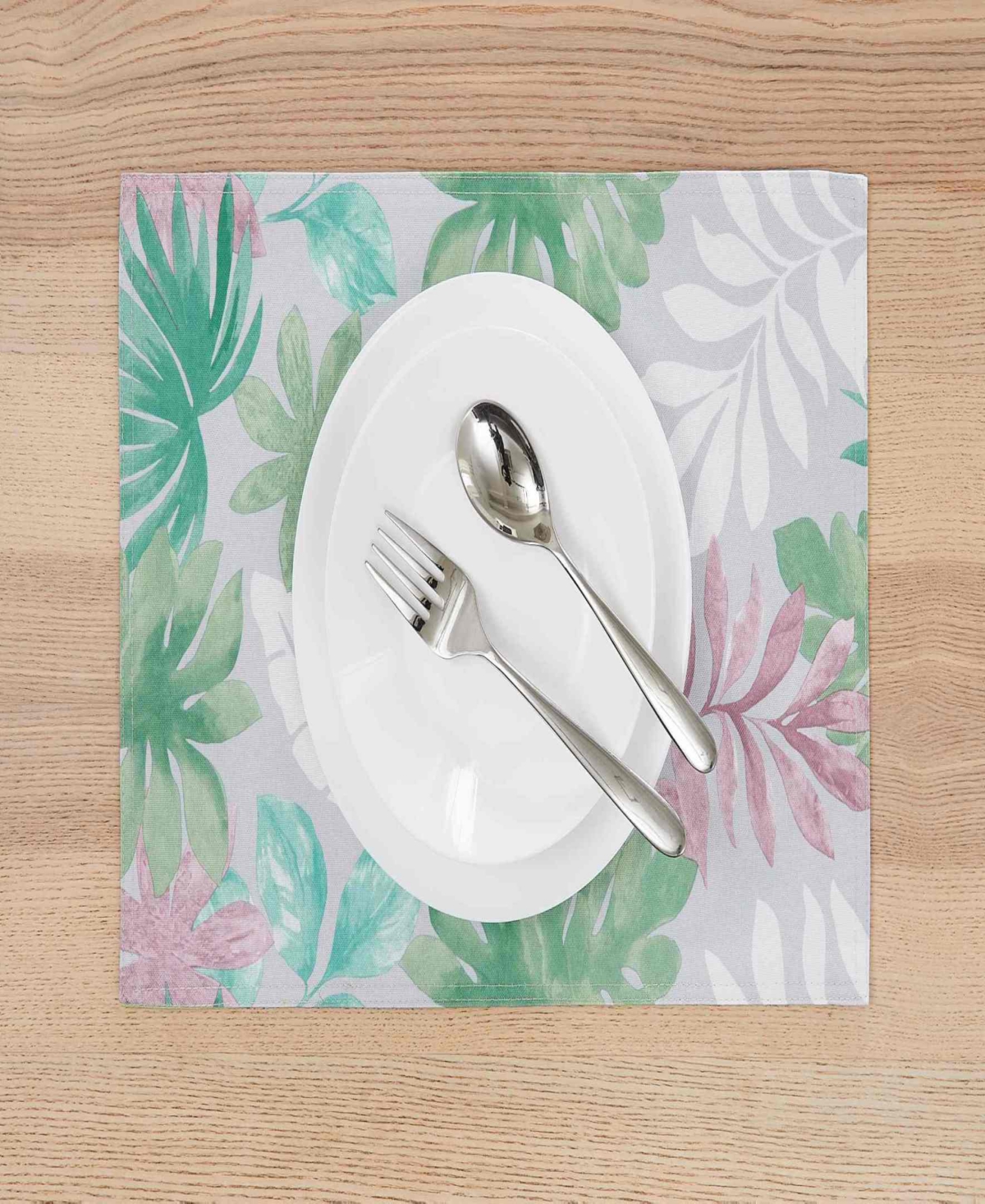 Avanti Cover Palm Water-resistant Indoor And Outdoor Placemats, Set Of 4, 13" X 19" In Multicolor