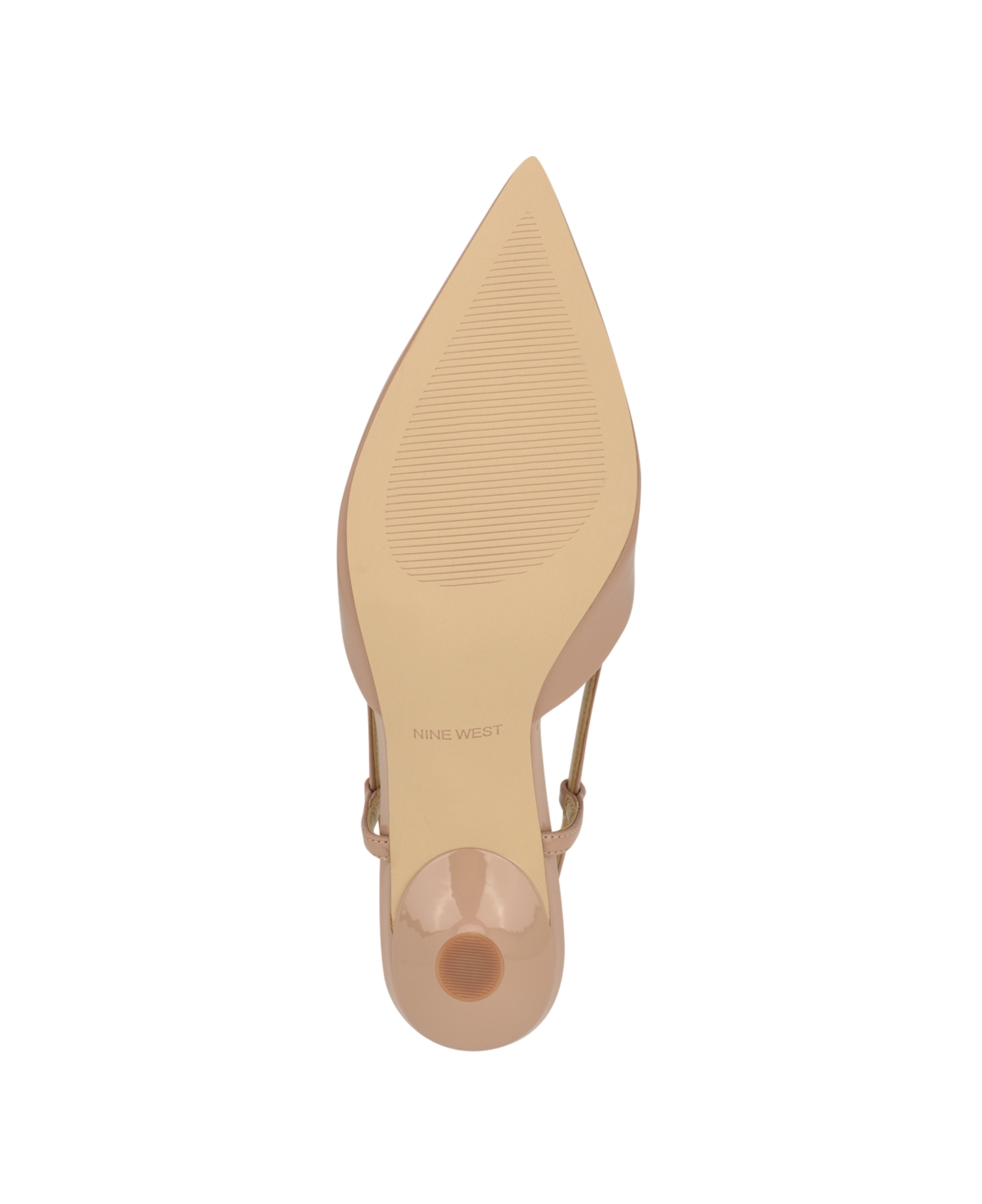 Nine West Women's Rhonda Tapered Heel Slingback Pumps In Light Natural Patent
