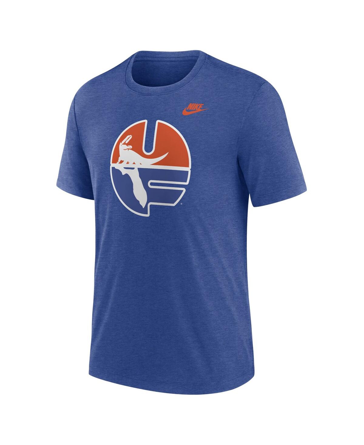 Nike Men'sFlorida Gators Blitz Evergreen Legacy Primary Tri-Blend T-Shirt - Heather Royal
