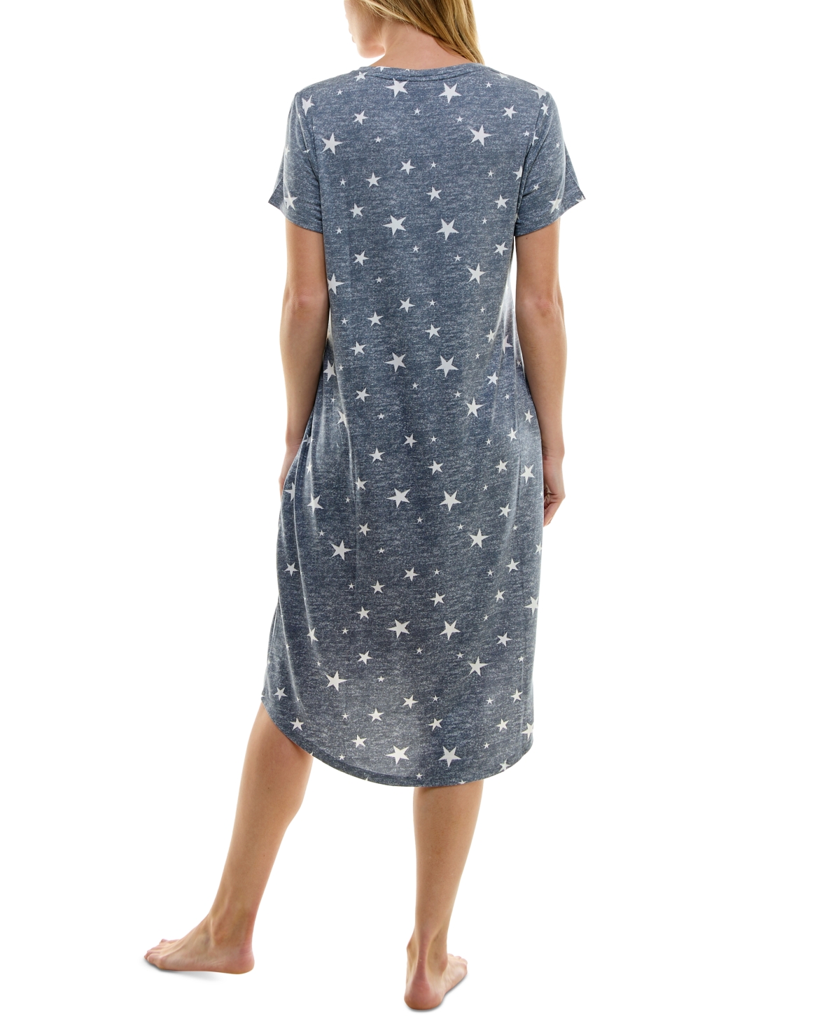 Roudelain Women's Short-Sleeve V-Neck Sleep Dress