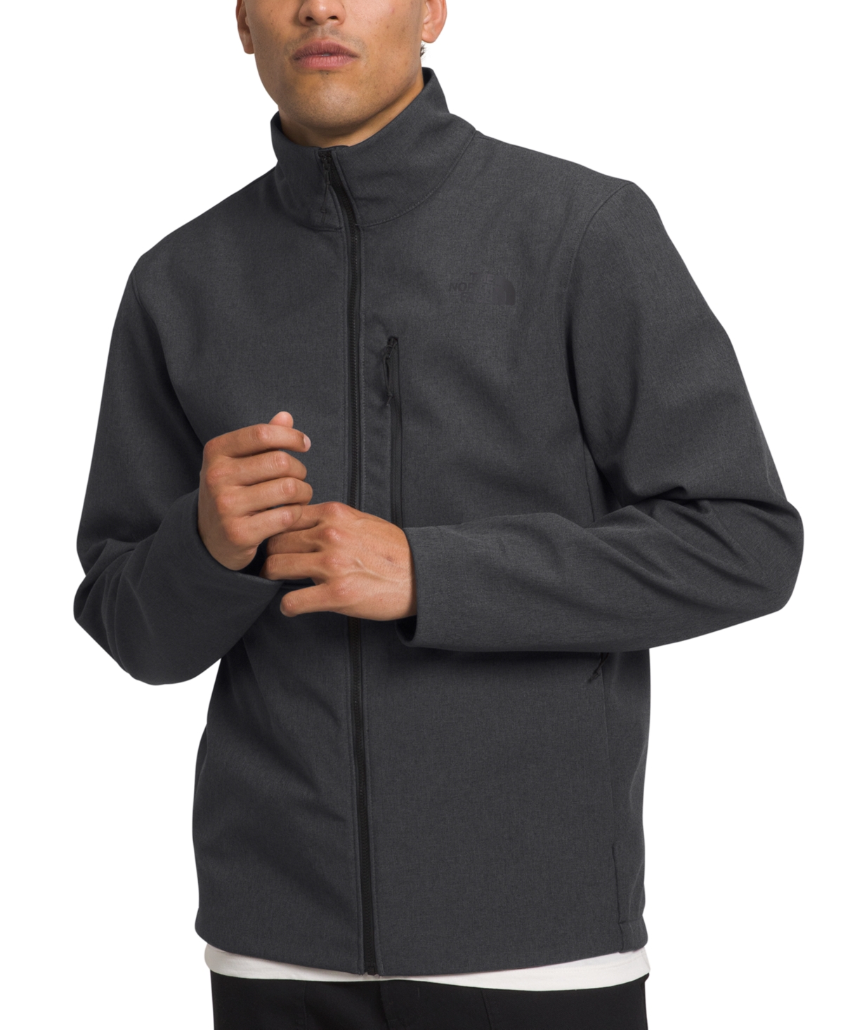 The North Face Apex Bionic 3 Nf0a84hrdyz Softshell Jacket Mens Small Gray Clo122 In Tnf Dark Grey Heather-npf