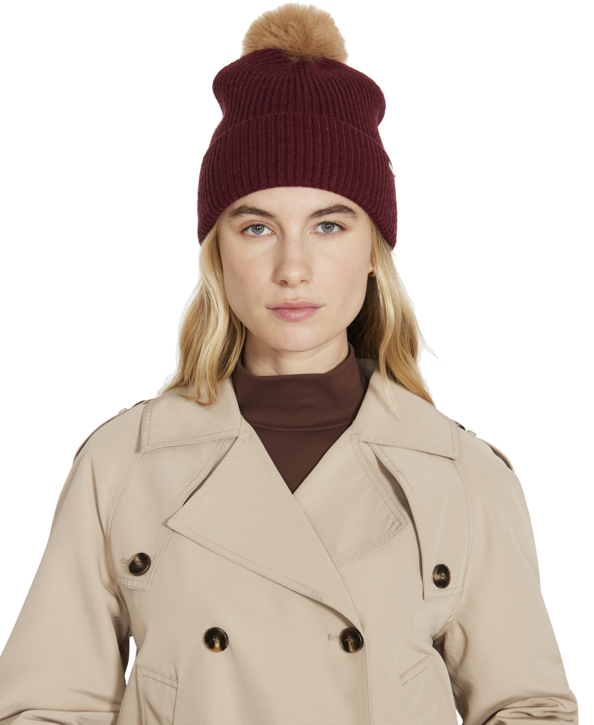 Steve madden pom pom beanie online