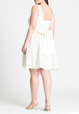 Women's Plus Size Bow Back Mini Dress