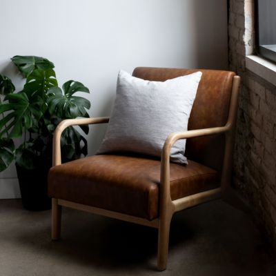 20" x 20" French Linen Pillow with Removable Sham