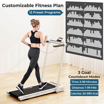 2.25HP 3-in-1 Folding Treadmill W/Table Speaker Remote Control