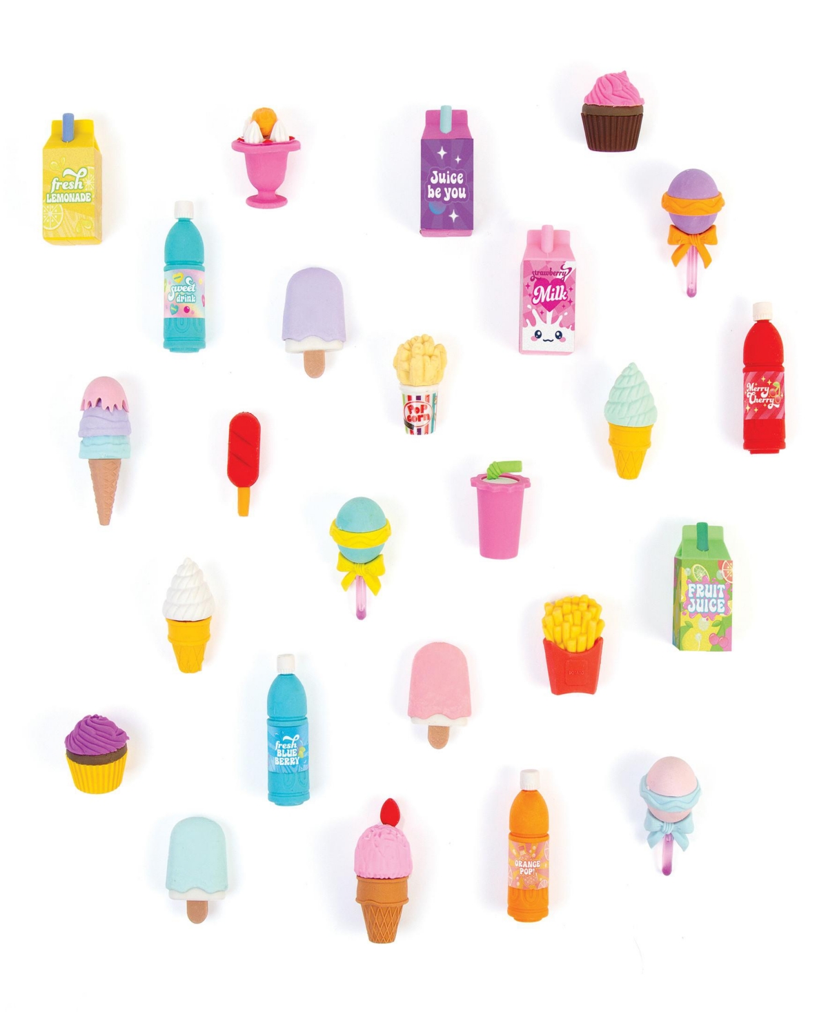 Make It Real 3c4g Snacks 'n Sweets Puzzle Eraser Set In Multi