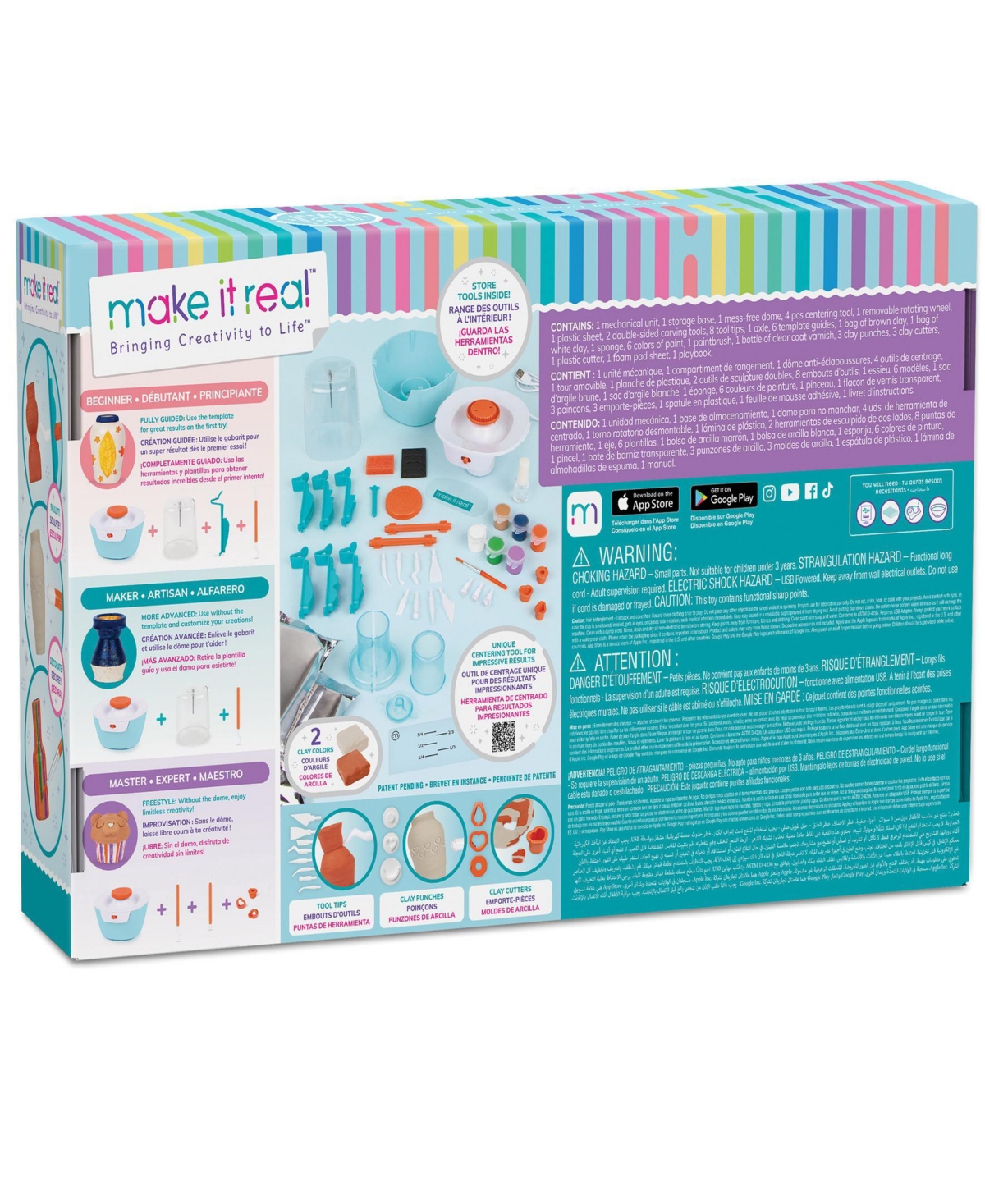 Make It Real Mini Pottery Studio Deluxe Set In Multi