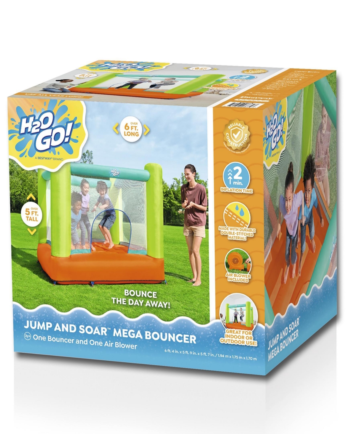Bestway Jump And Soar Kids Inflatable Mega Bouncer In Multi
