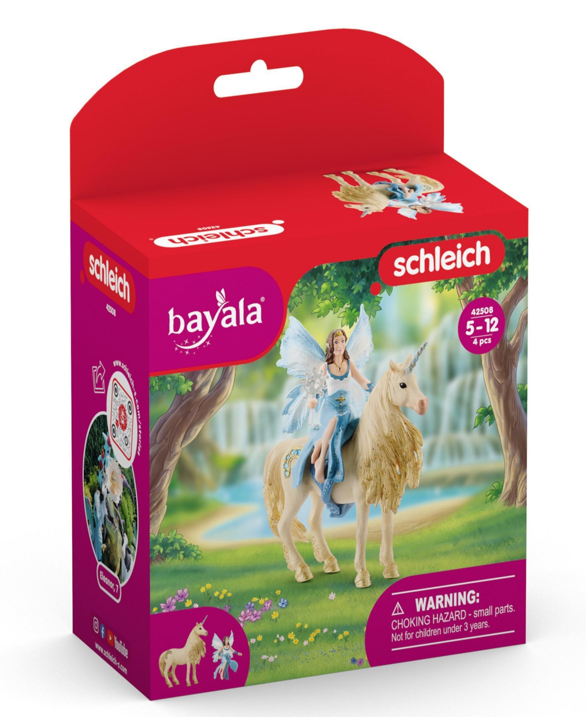 Schleich Bayala Eyela Riding On Golden Unicorn Playset In Multi
