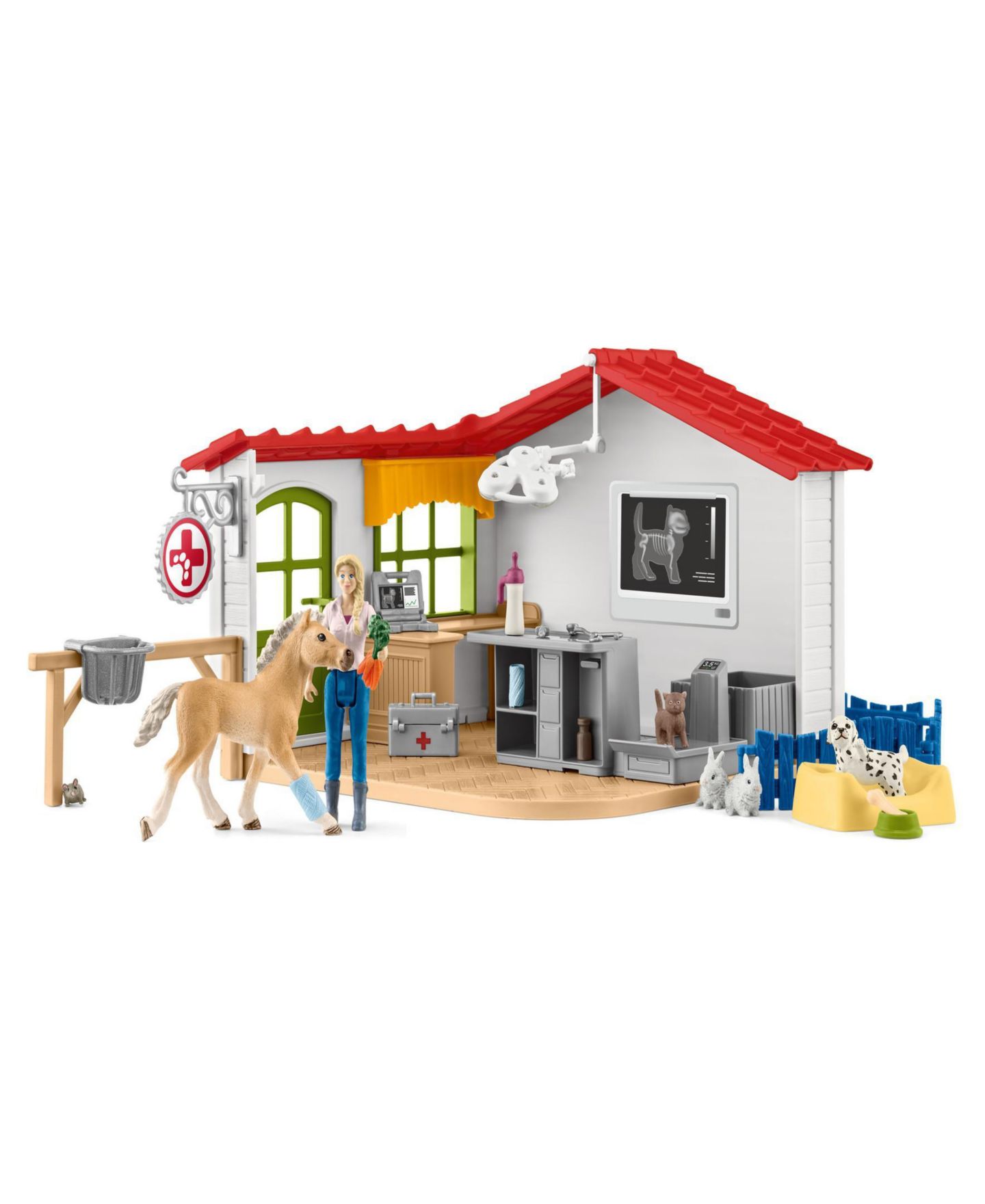Детские фигурки Schleich Farm World Veterinarian Practice With Pets Playset — фото 1