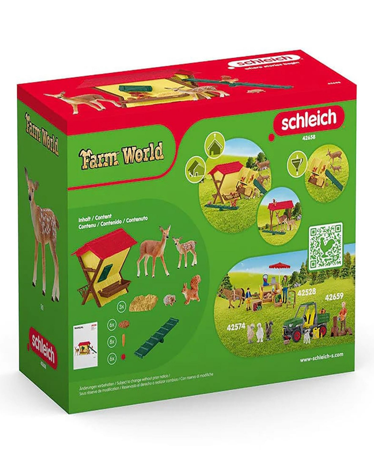 Schleich Farm World Feeding The Forest Animals Playset In Multi