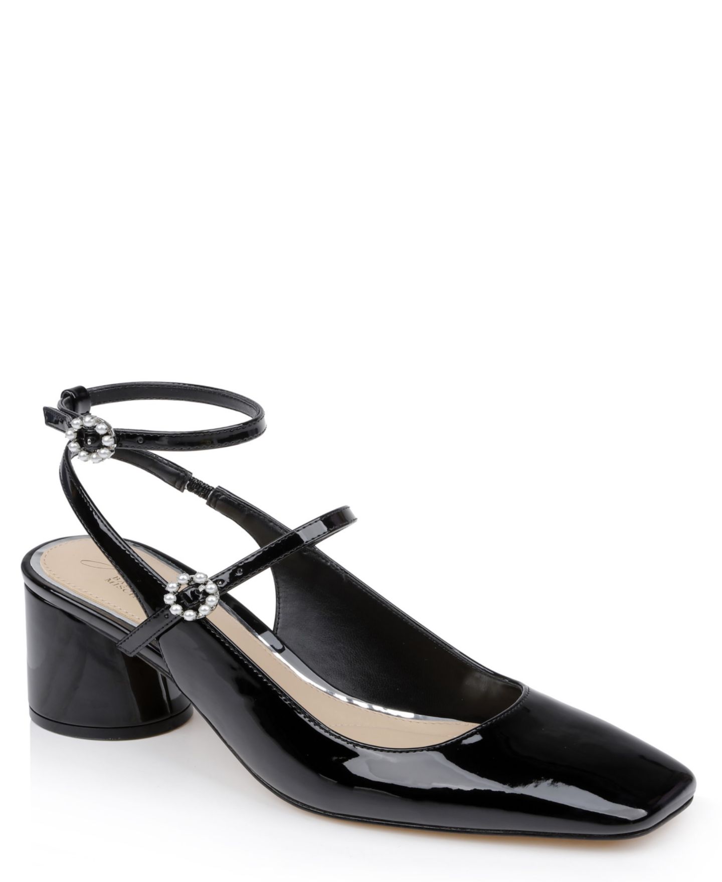 Женские туфли Jewel Badgley Mischka Keilani Maryjane Evening Pumps, цвет: Чёрный лаковый — фото 1