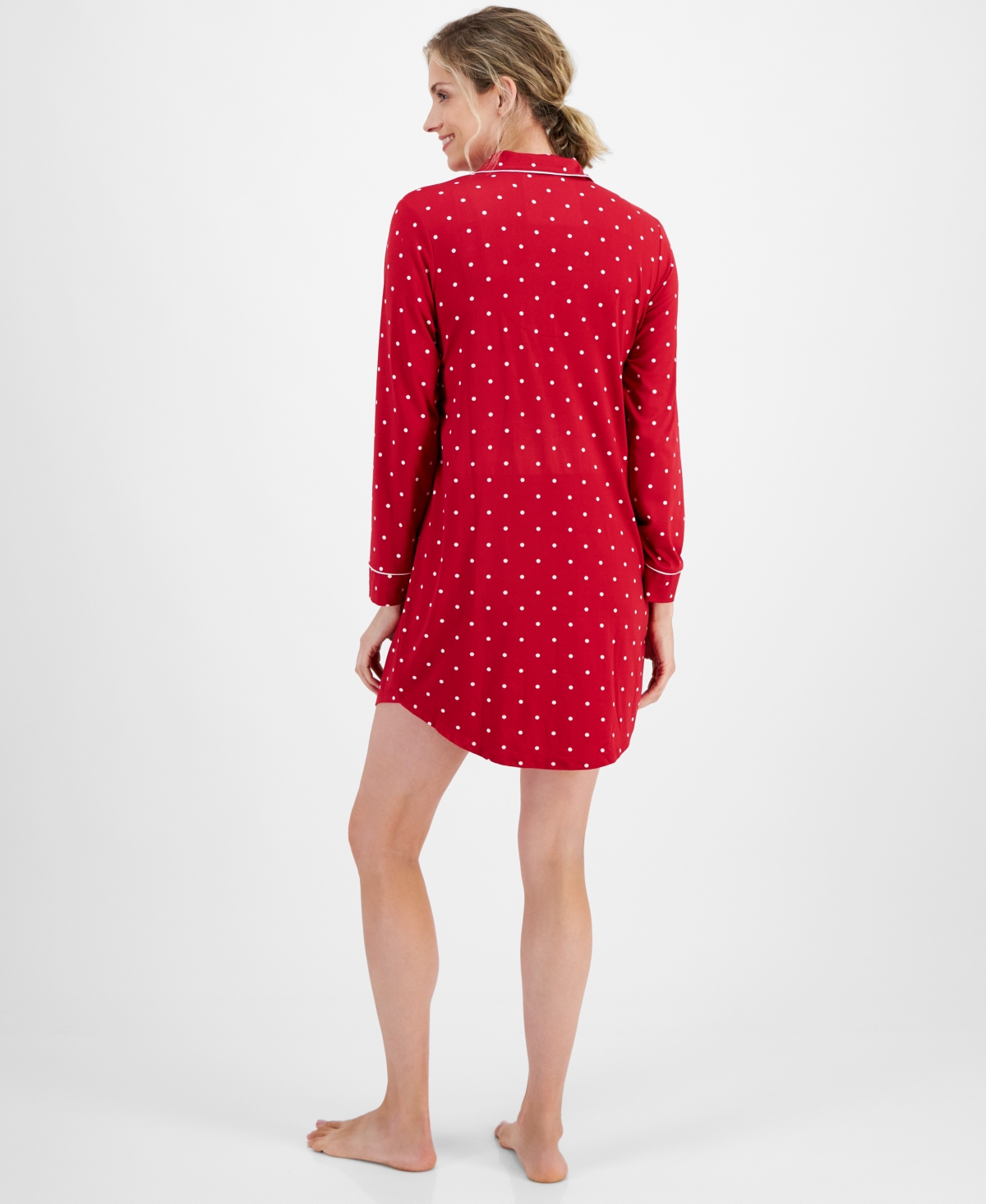Charter Club Women's Notched-Collar Sleepshirt, Created for Macy's