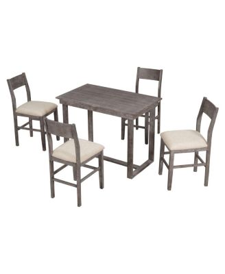 Streamdale 6-Piece Wooden Counter Height Dining Set with Bench