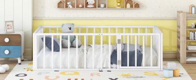 Twin Metal Fence Door Floor Bed