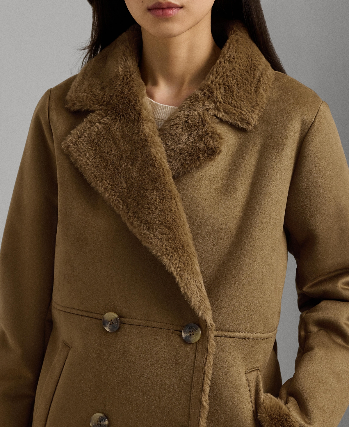 Lauren Ralph Lauren Women's Faux-Shearling Coat
