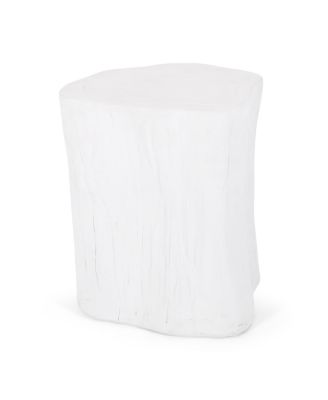 Streamdale Lightweight Concrete Side Table with Charming Tree Stump Design